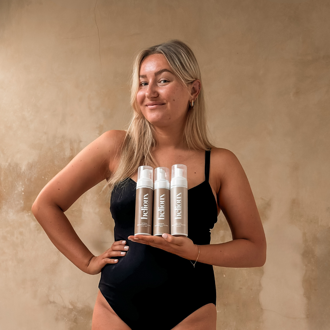 Helioux Self Tanning Mousse 1-3 Hour Express | Dark | Self Tanner
