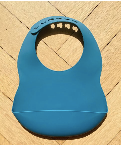Silicone bib for babies and children: Old rose
