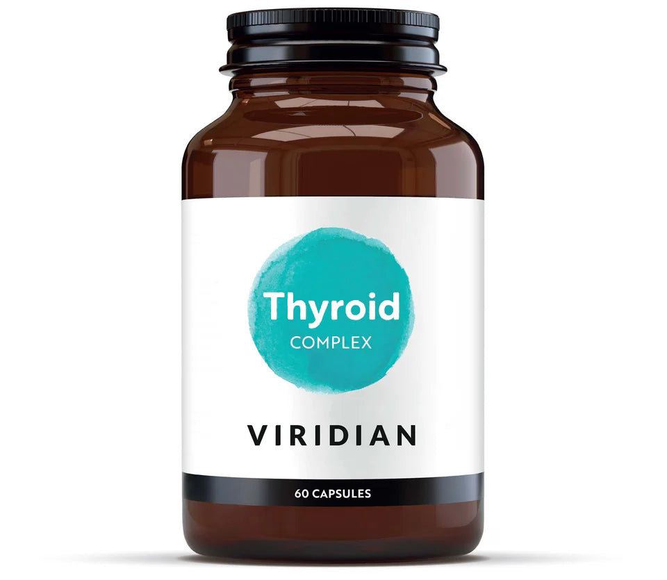 Viridian Thyroid Complex - Supports thyroid health with iodine, selenium, zinc, and vitamins.