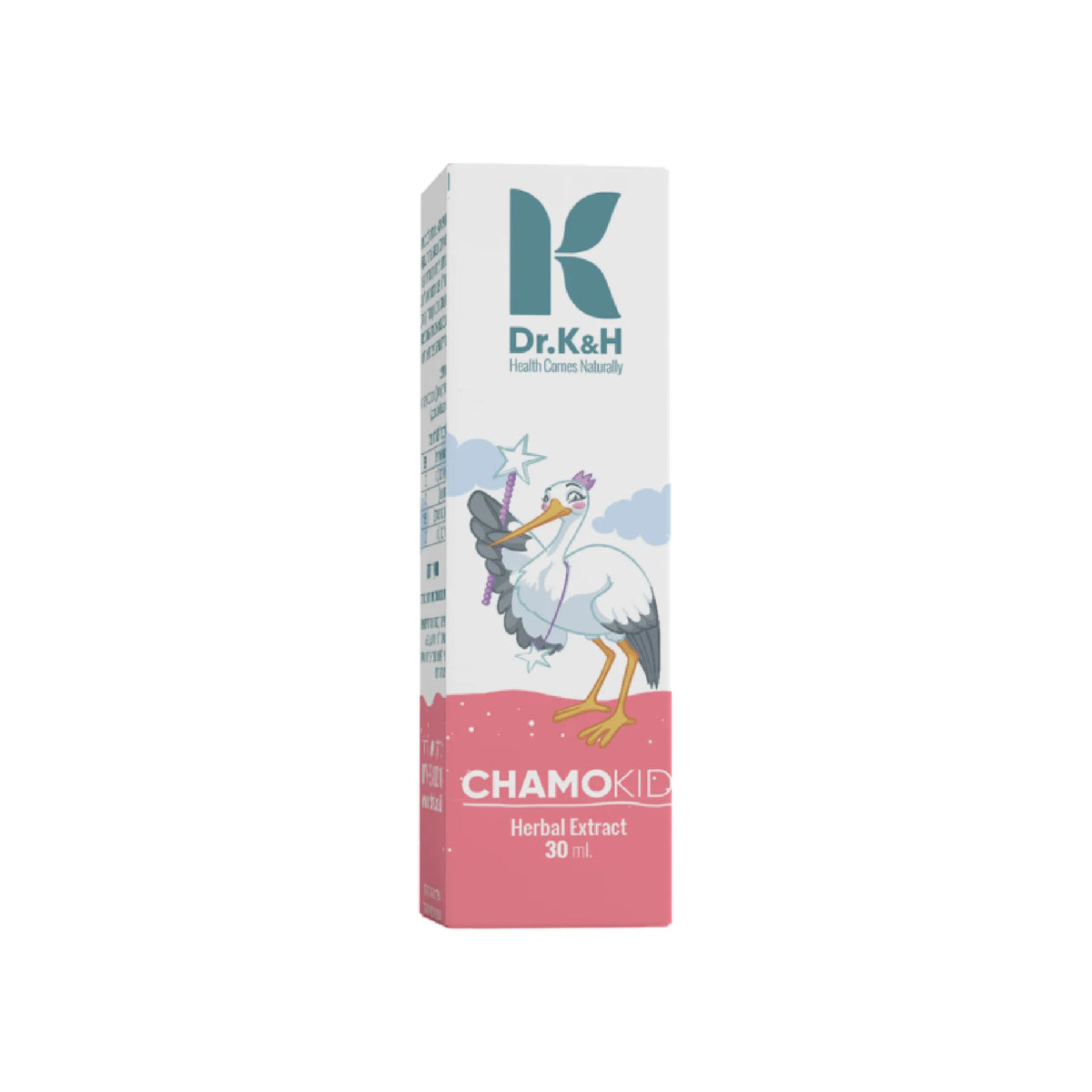 Dr. K&H ChamoKid teething relief for babies with chamomile.