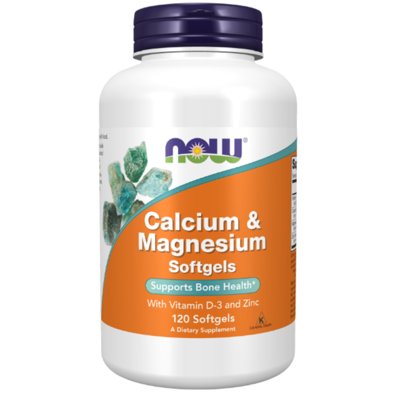  NOW Foods Calcium & Magnesium Softgels - Supports bone health with vitamin D-3 and zinc.