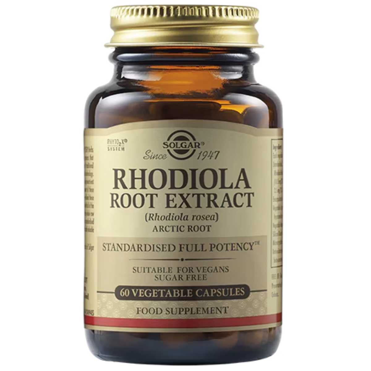Solgar Rhodiola Root Extract - Enhances stress resilience and cognitive function.