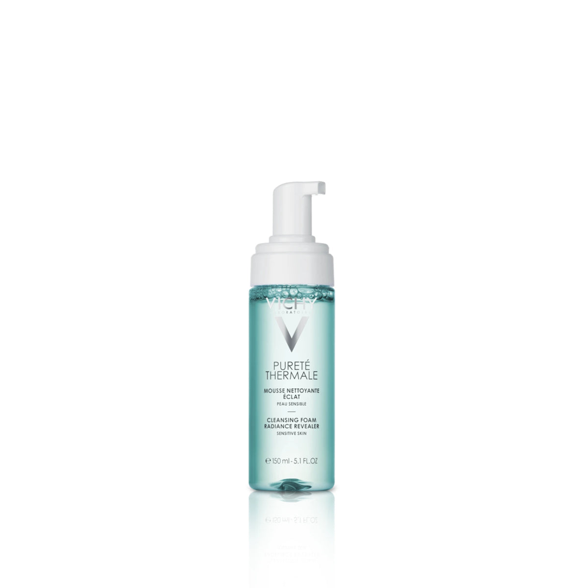 Vichy Pureté Thermale Foaming Cleansing Water - Gentle foaming cleanser for all skin types.