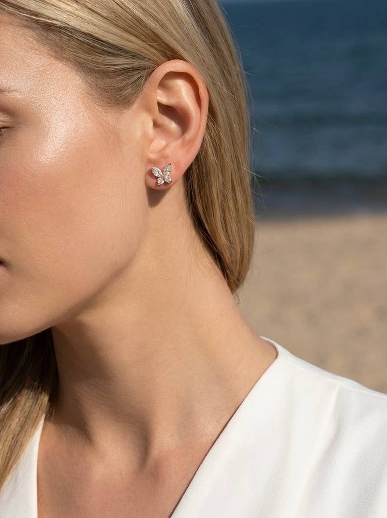 Stainless steel earrings: Gold