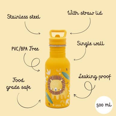 Stainless Steel Bottle - 500 ml - Chompy The Lion